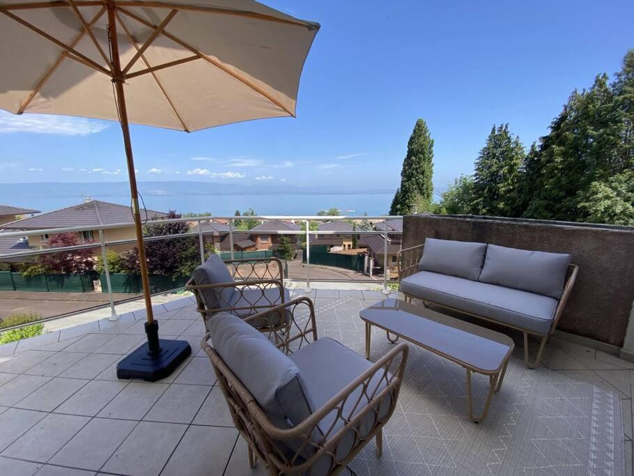 Magnifique Appart Renove Evian Duplex Vue Lac 8 Pers מראה חיצוני תמונה