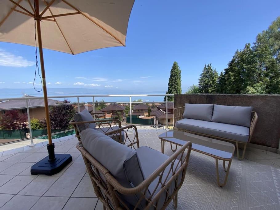 Magnifique Appart Renove Evian Duplex Vue Lac 8 Pers מראה חיצוני תמונה